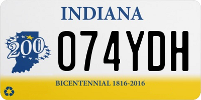 IN license plate 074YDH