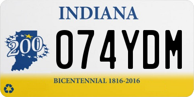 IN license plate 074YDM