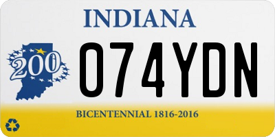 IN license plate 074YDN