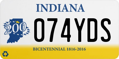 IN license plate 074YDS