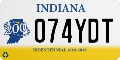 IN license plate 074YDT