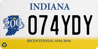 IN license plate 074YDY
