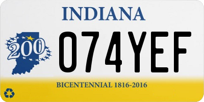 IN license plate 074YEF