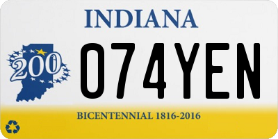 IN license plate 074YEN