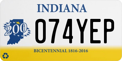 IN license plate 074YEP