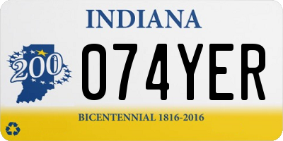 IN license plate 074YER
