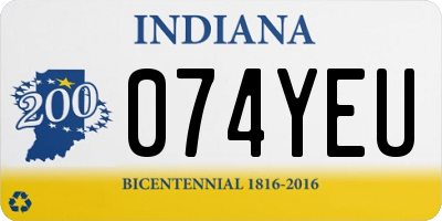 IN license plate 074YEU