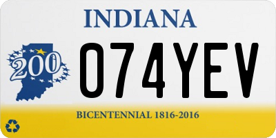 IN license plate 074YEV