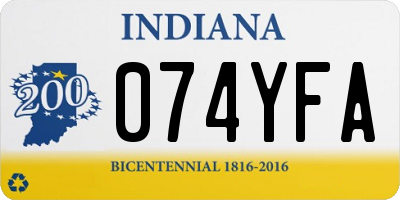 IN license plate 074YFA