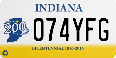 IN license plate 074YFG