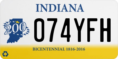 IN license plate 074YFH