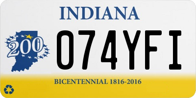 IN license plate 074YFI