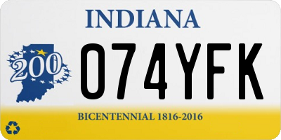 IN license plate 074YFK