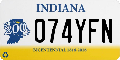 IN license plate 074YFN