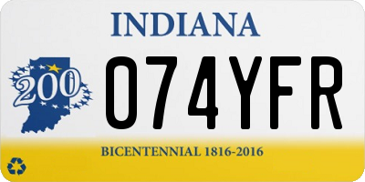 IN license plate 074YFR