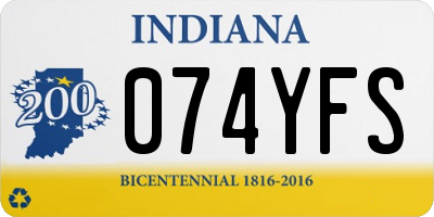 IN license plate 074YFS