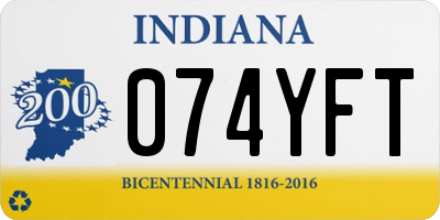 IN license plate 074YFT