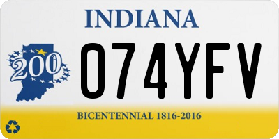 IN license plate 074YFV