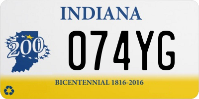 IN license plate 074YG