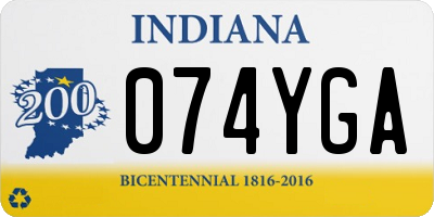 IN license plate 074YGA