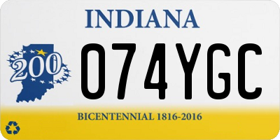 IN license plate 074YGC
