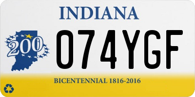 IN license plate 074YGF