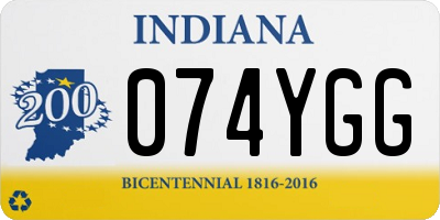 IN license plate 074YGG