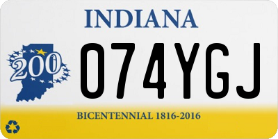 IN license plate 074YGJ