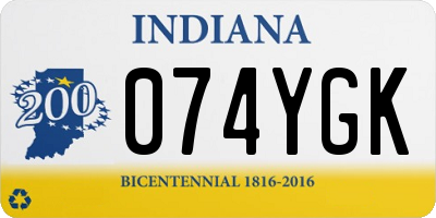 IN license plate 074YGK