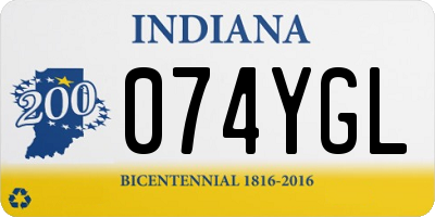 IN license plate 074YGL