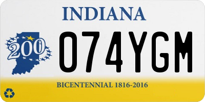 IN license plate 074YGM