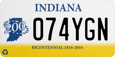 IN license plate 074YGN