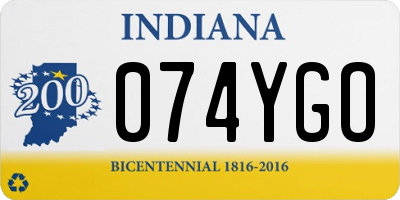 IN license plate 074YGO