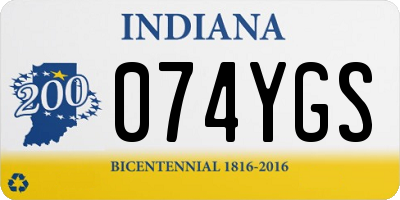 IN license plate 074YGS