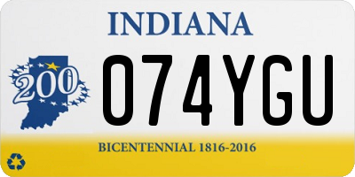 IN license plate 074YGU
