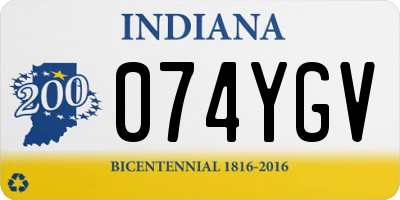 IN license plate 074YGV