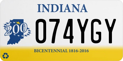 IN license plate 074YGY