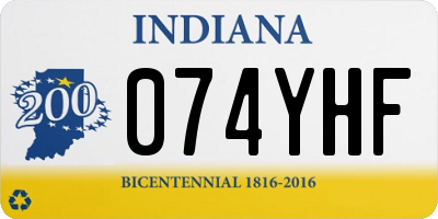 IN license plate 074YHF