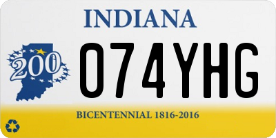 IN license plate 074YHG