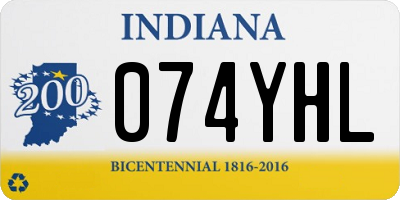 IN license plate 074YHL