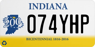 IN license plate 074YHP