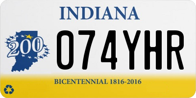 IN license plate 074YHR