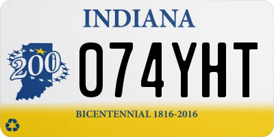 IN license plate 074YHT
