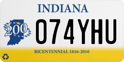 IN license plate 074YHU