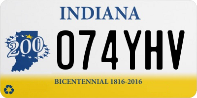 IN license plate 074YHV