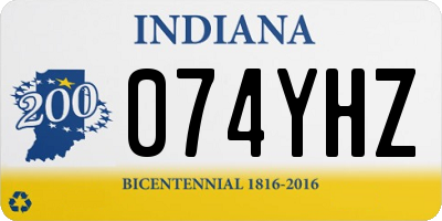 IN license plate 074YHZ