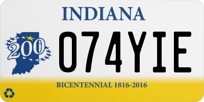 IN license plate 074YIE