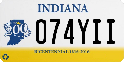IN license plate 074YII