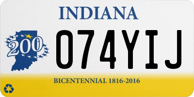 IN license plate 074YIJ