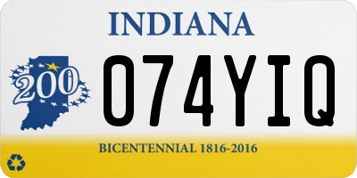 IN license plate 074YIQ